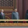 시진핑 좌우에 김정은·푸틴…톈안먼 망루에 북중러 정상 66년 만에 나란히